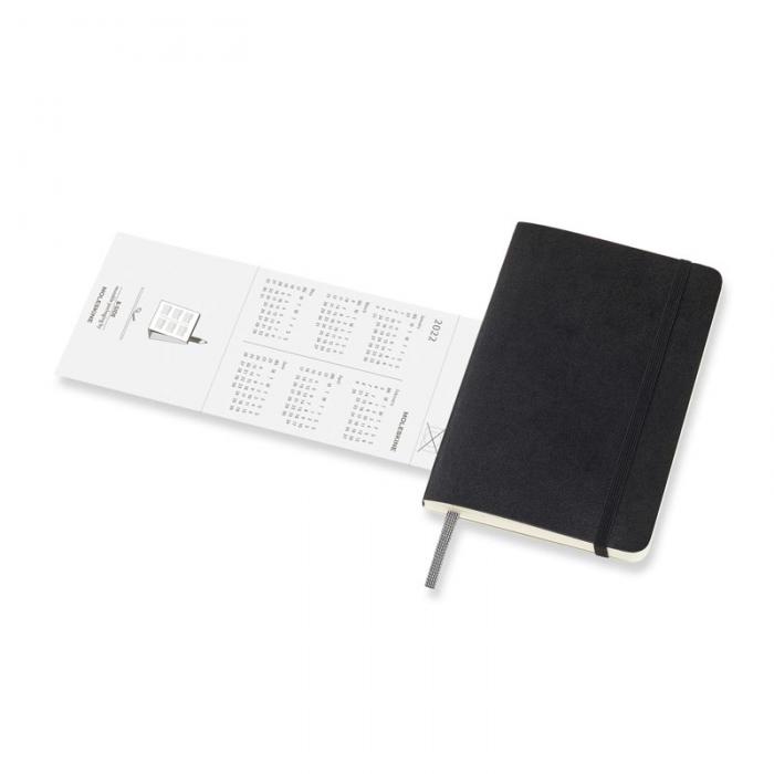 Moleskine Weekly Notebook Black soft pocket 2022